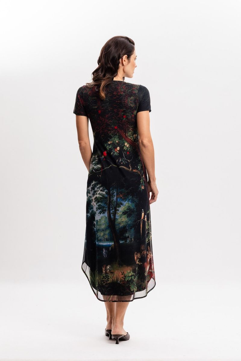 Vestido Midi em Tule  Jan Brueghel The Garden