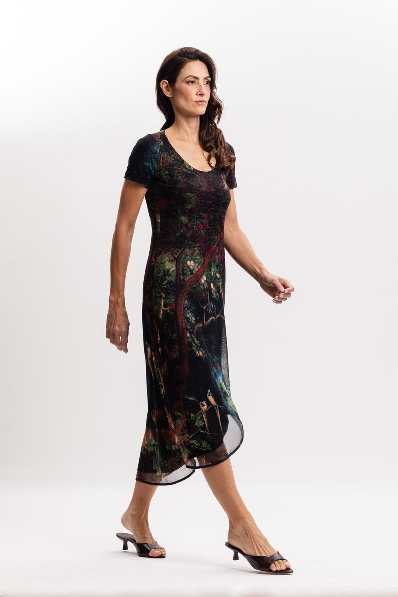 Vestido Midi em Tule  Jan Brueghel The Garden