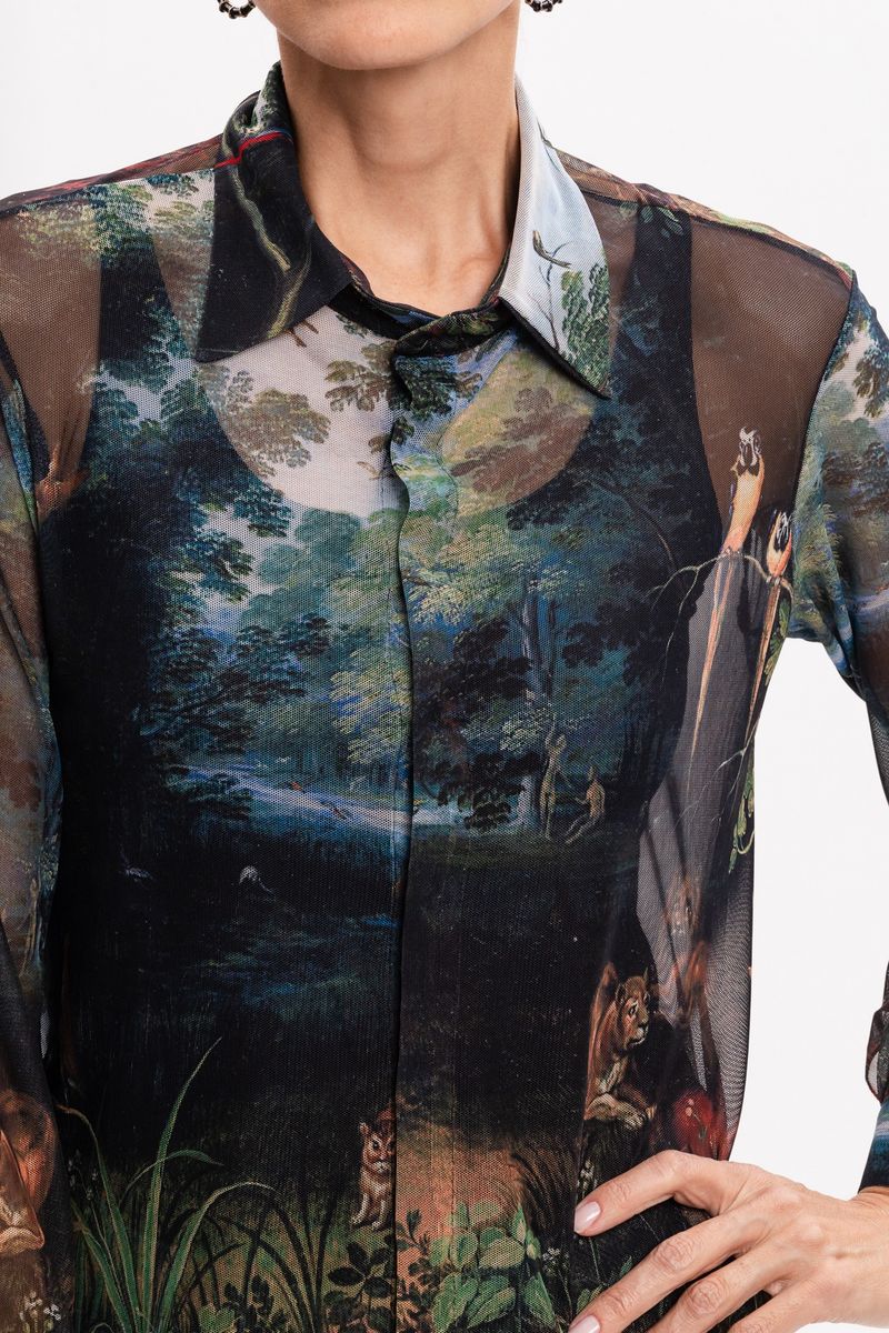 Camisa em Tule Jan Brueghel The Garden