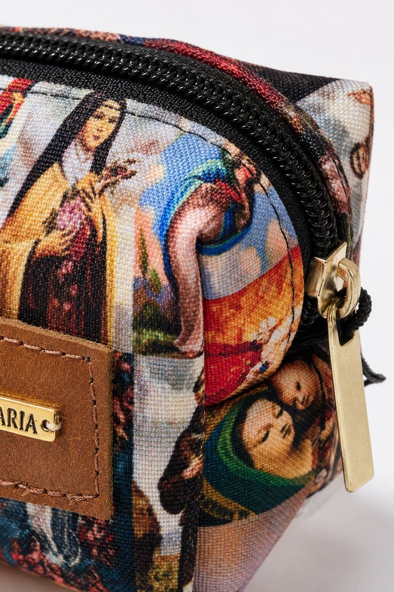 Porta-lápis Estampado Santinhos com Zíper