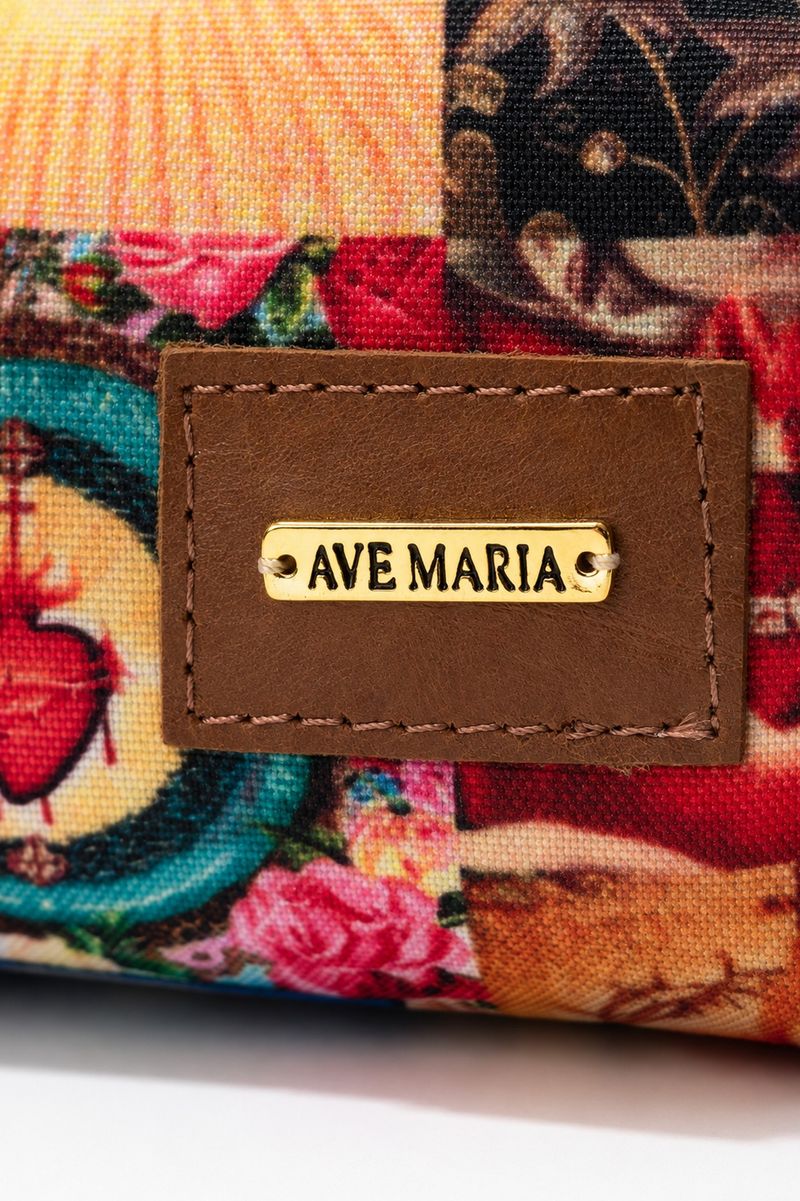 Porta-lápis Estampado Sagrado Coração com Zíper