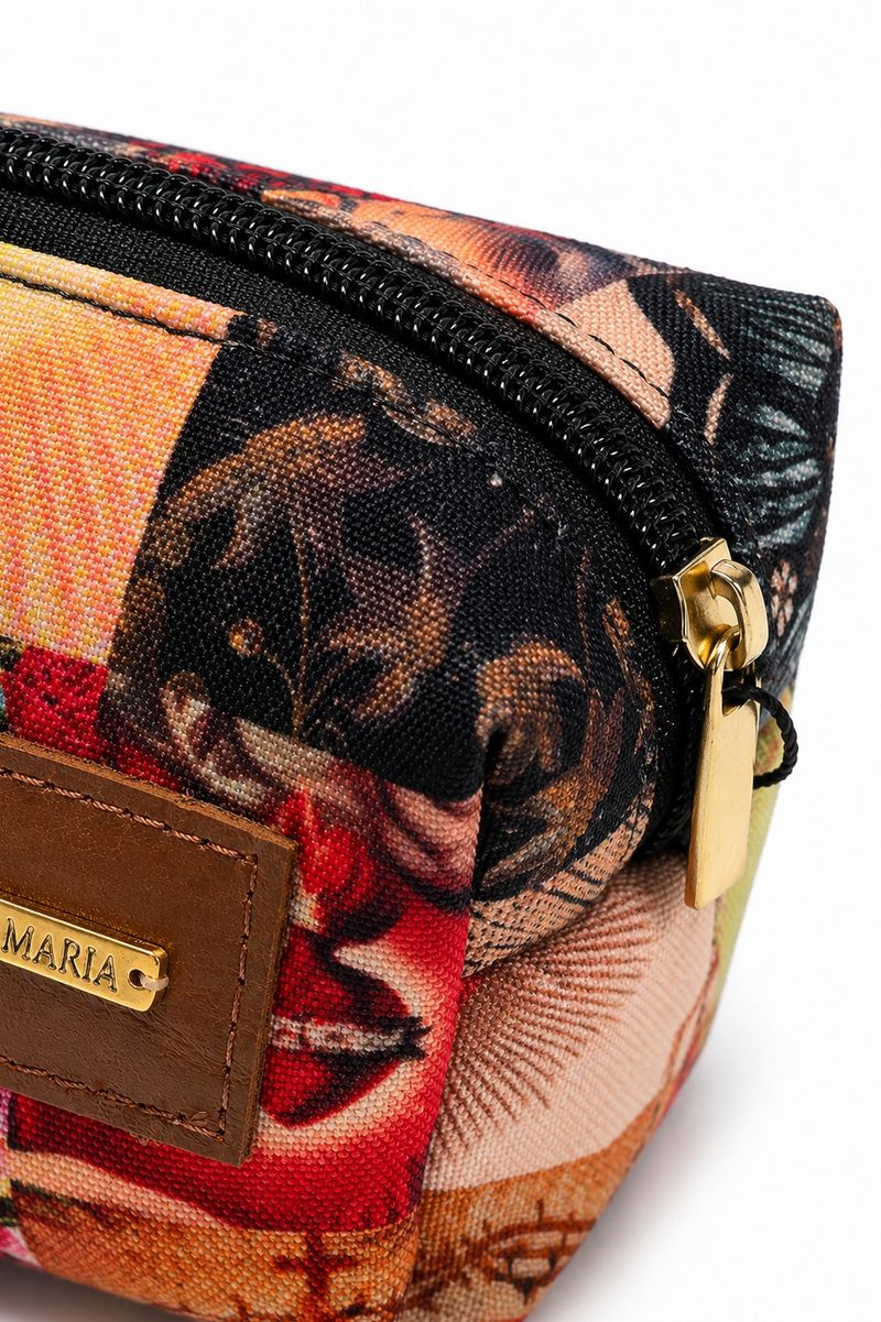 Porta-lápis Estampado Sagrado Coração com Zíper