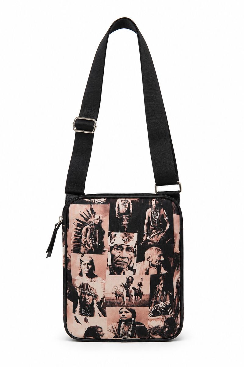 Bolsa Bag Transversal Estampada Indios