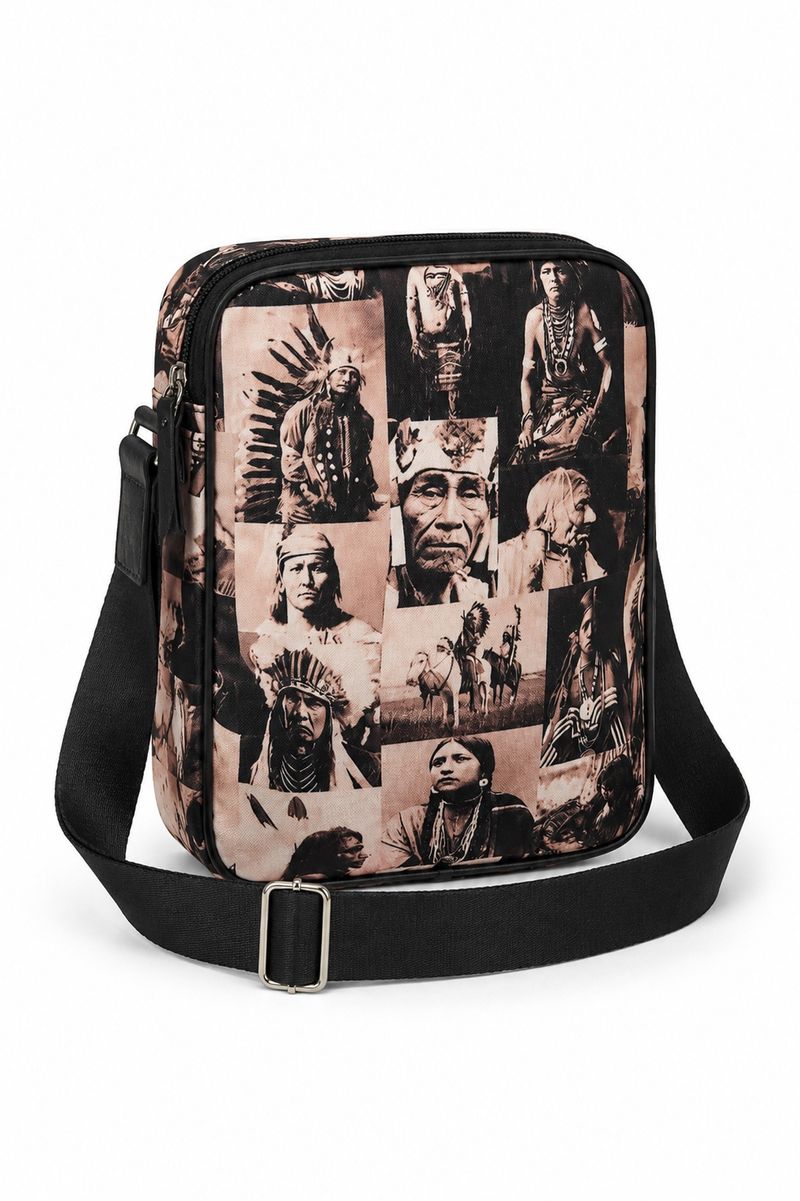 Bolsa Bag Transversal Estampada Indios
