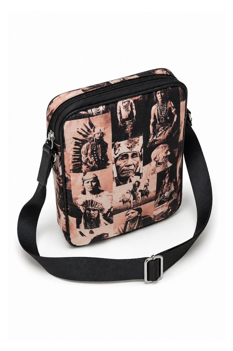 Bolsa Bag Transversal Estampada Indios