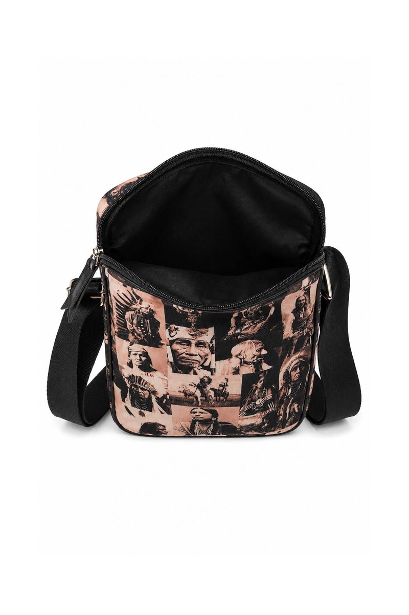 Bolsa Bag Transversal Estampada Indios