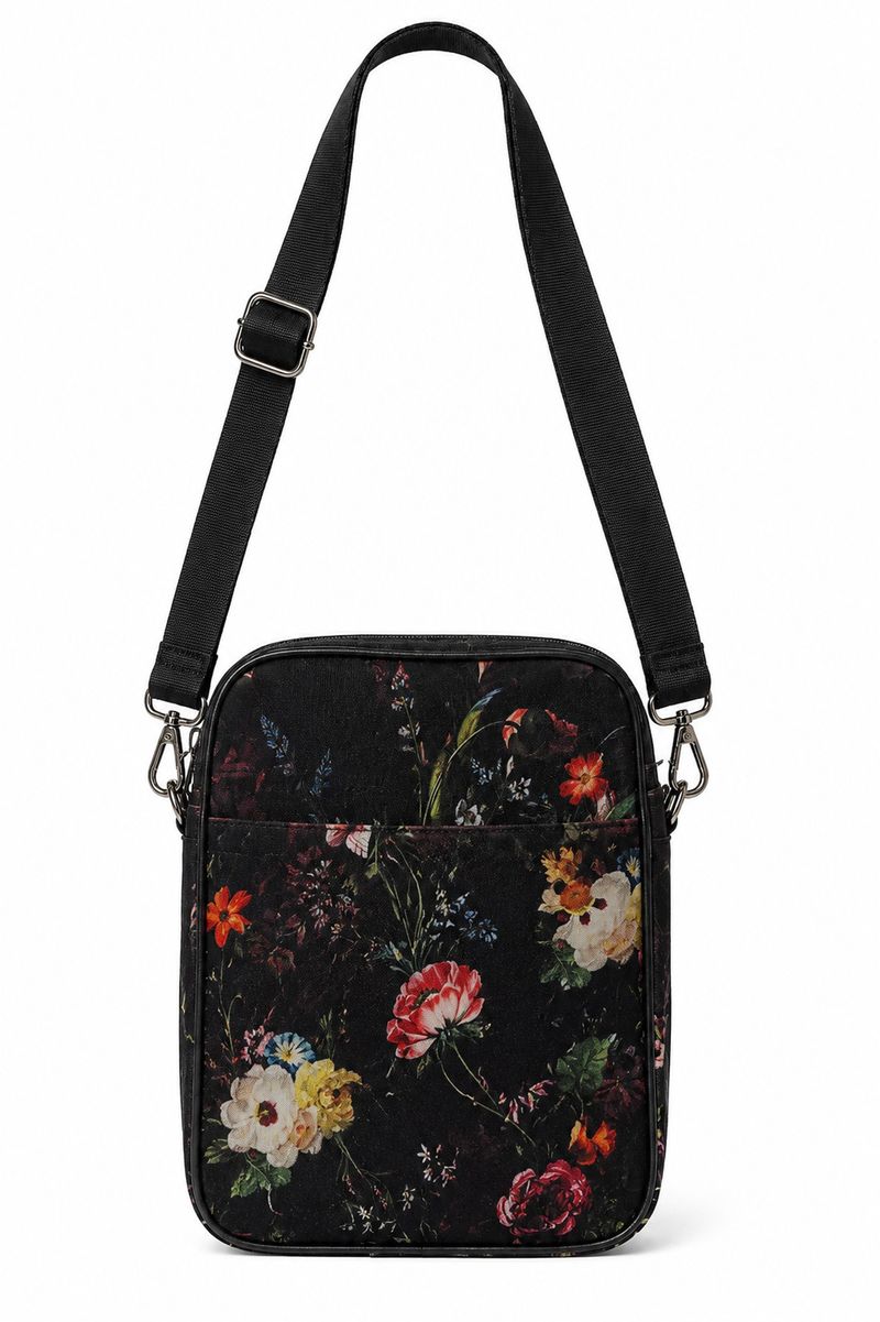 Bolsa Bag Transversal Estampada Rosa Chitão