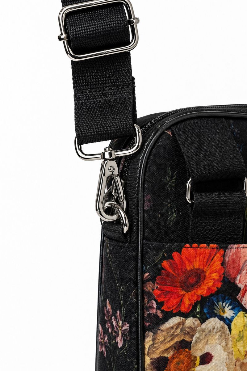 Bolsa Bag Transversal Estampada Rosa Chitão