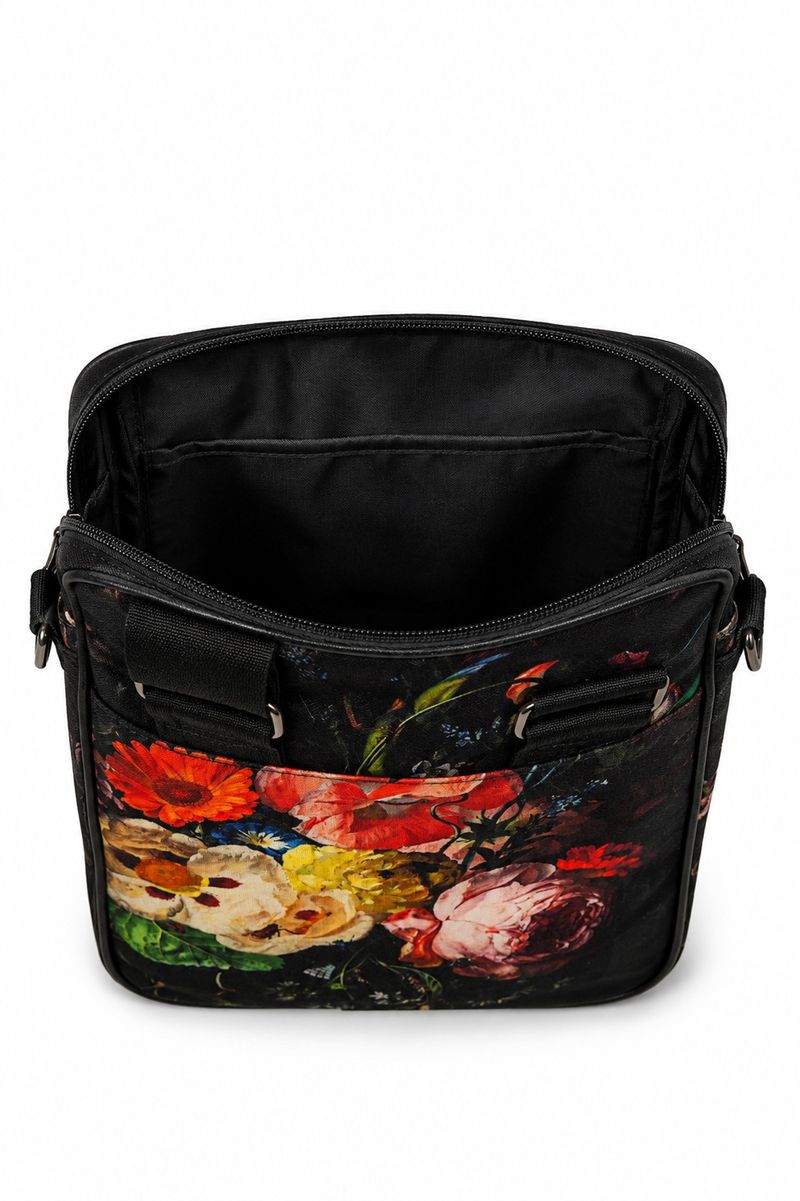 Bolsa Bag Transversal Estampada Rosa Chitão