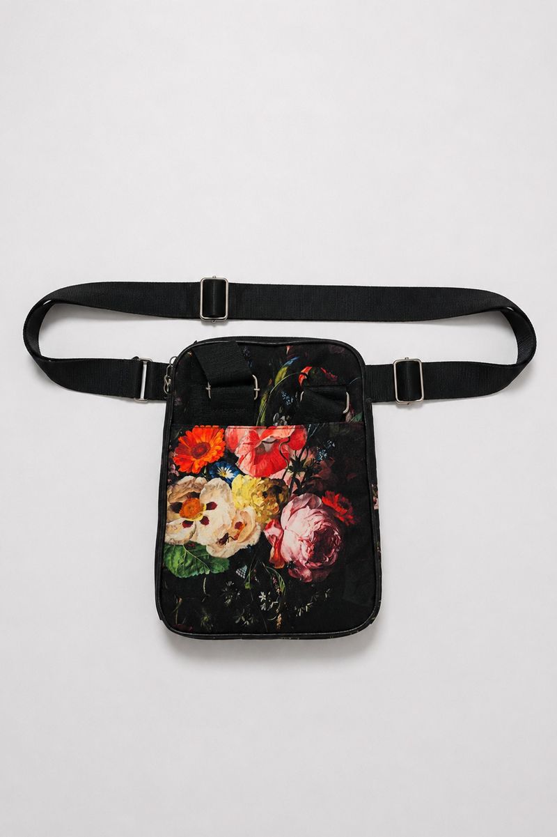 Bolsa Bag Transversal Estampada Rosa Chitão