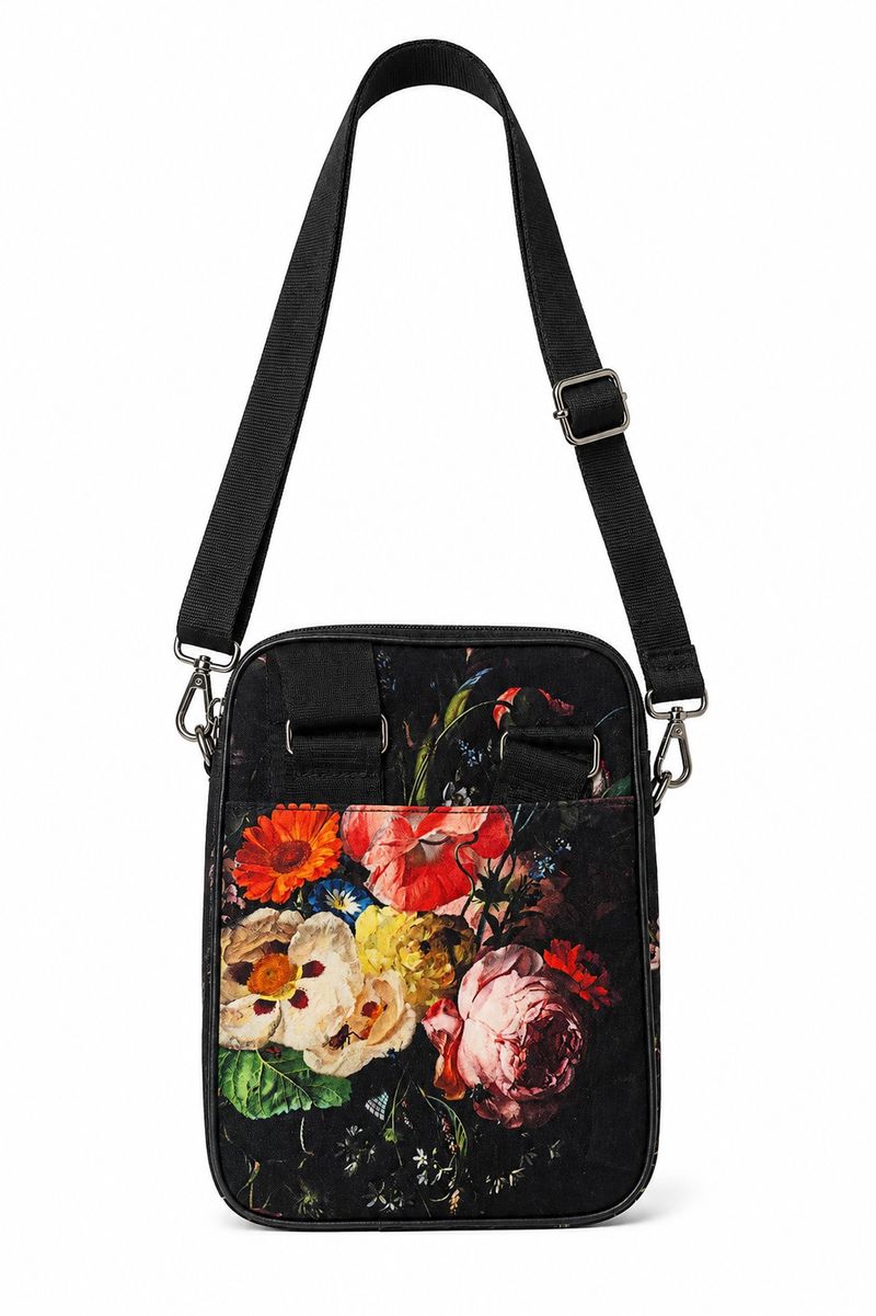 Bolsa Bag Transversal Estampada Rosa Chitão