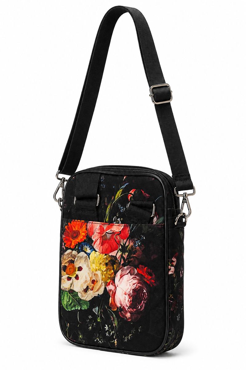 Bolsa Bag Transversal Estampada Rosa Chitão