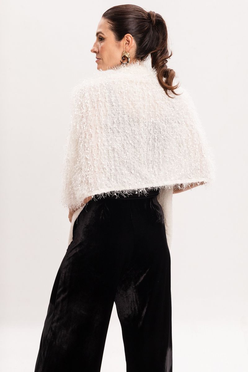 Lenço Pelinhos Largo Off White