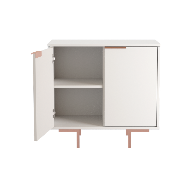 Buffet Aparador Bronze Babus com 2 Portas - Branco