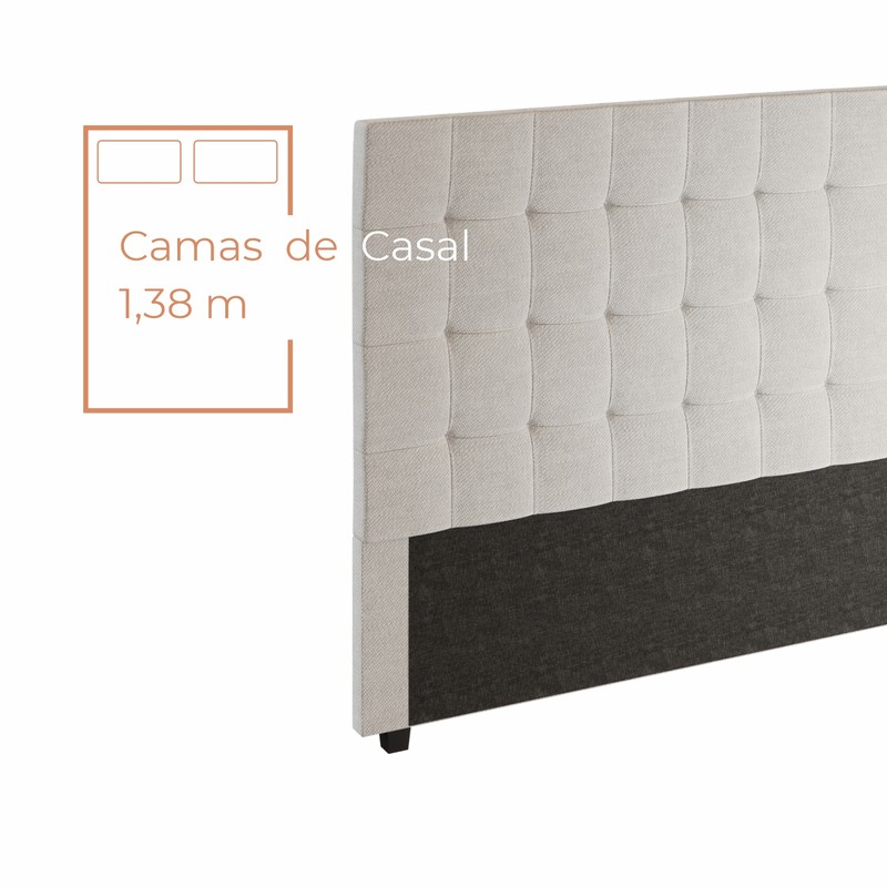 Cabeceira Para Cama Box Nala Babus Casal - Linho Cinza