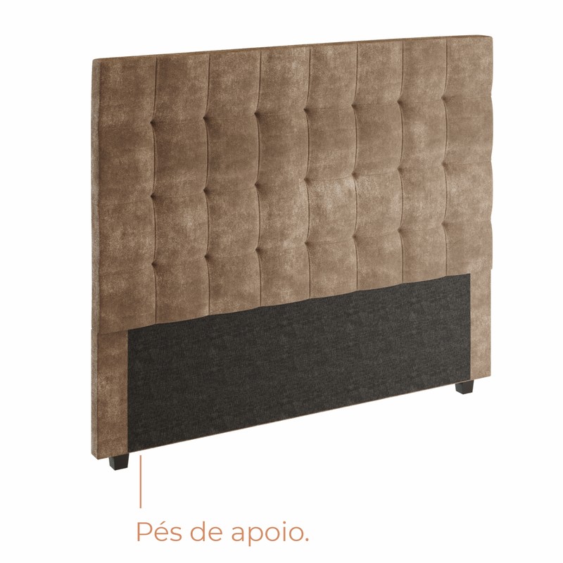 Cabeceira Para Cama Box Nala Babus Casal - Suede Marron