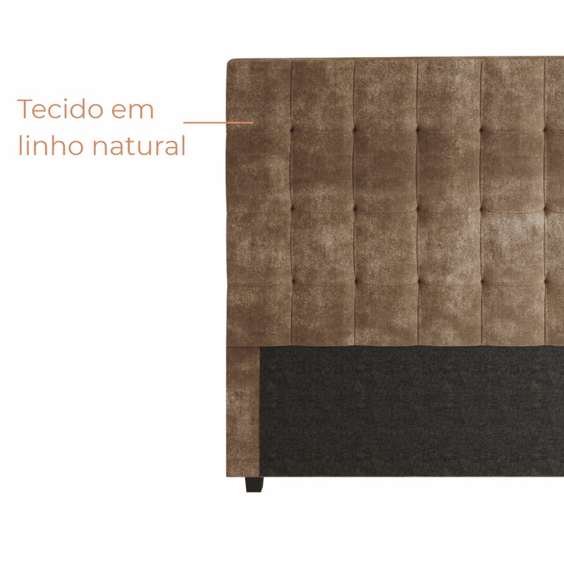 Cabeceira Para Cama Box Nala Babus Casal - Suede Marron