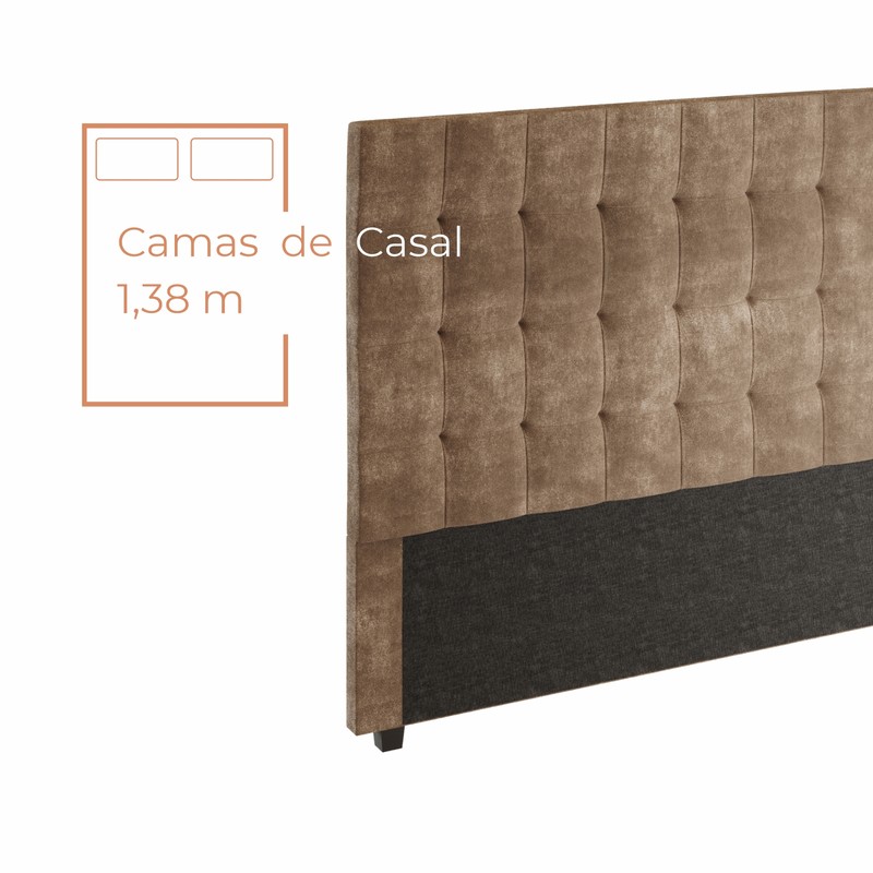 Cabeceira Para Cama Box Nala Babus Casal - Suede Marron