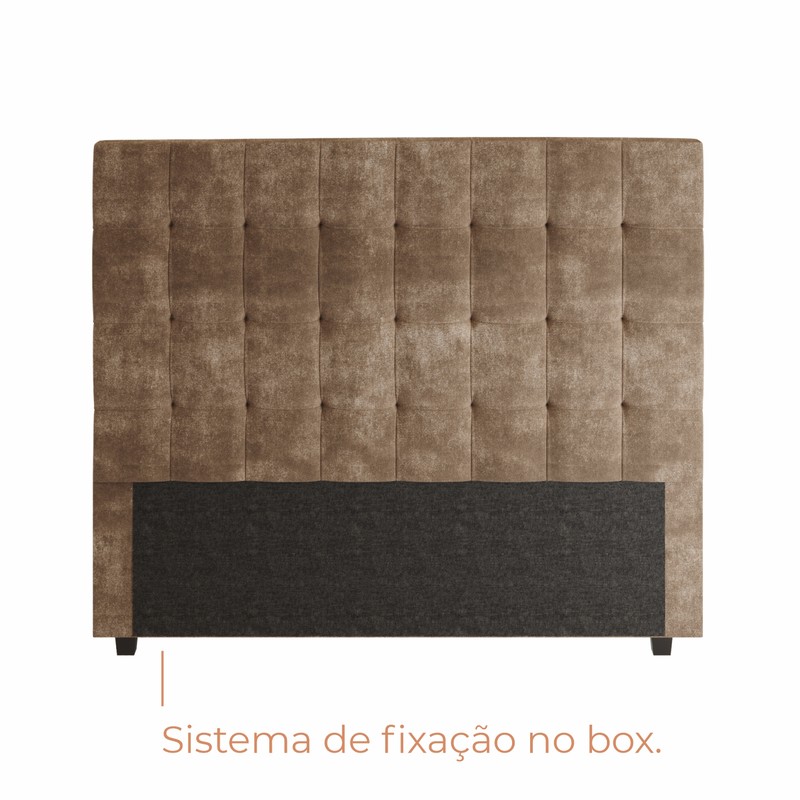 Cabeceira Para Cama Box Nala Babus Casal - Suede Marron