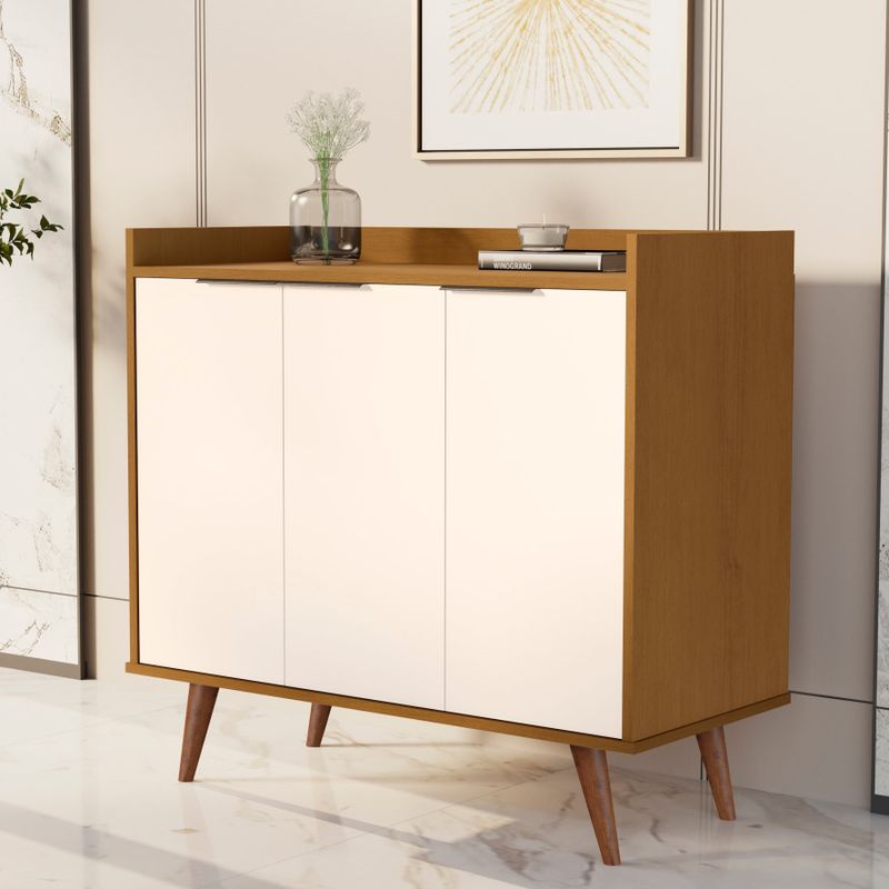 Buffet Aparador com 3 Portas Verona Babus - Nature / Perola