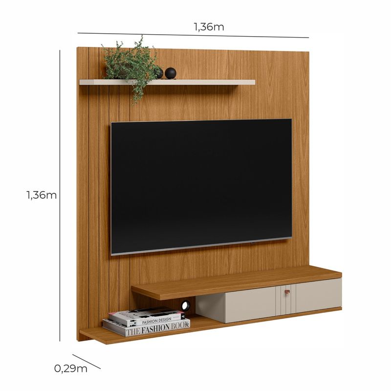 Painel Home de TV até 55 Polegadas Seul - nature / off white