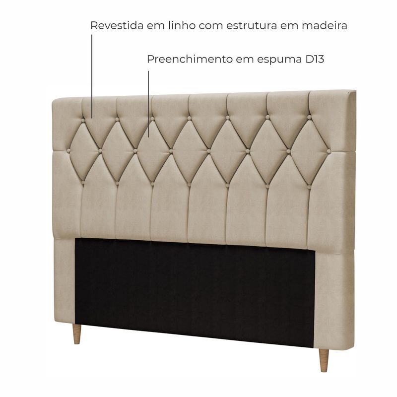 Cabeceira Queen Estofada Delphi Em Voluplus Bege