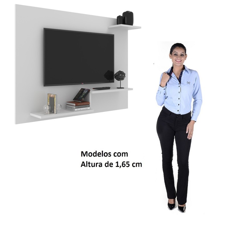 Painel de TV até 40 Pol. Metz Com 2 Prat. - Branco