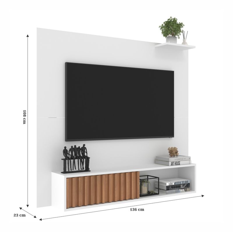 Painel de TV até 55 Pol. Málaga Com 1 Porta - Freijó