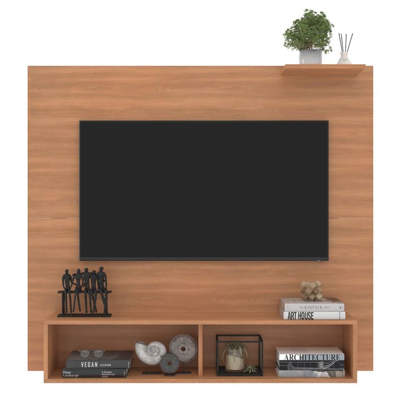Painel de TV até 55 Pol. Málaga Com 1 Porta - Branco / Freijó