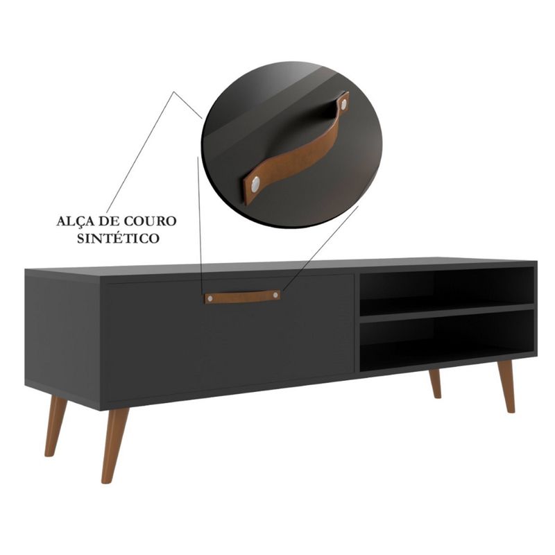 Rack de TV até 43 Pol. Ávila Com 1 Porta - Preto