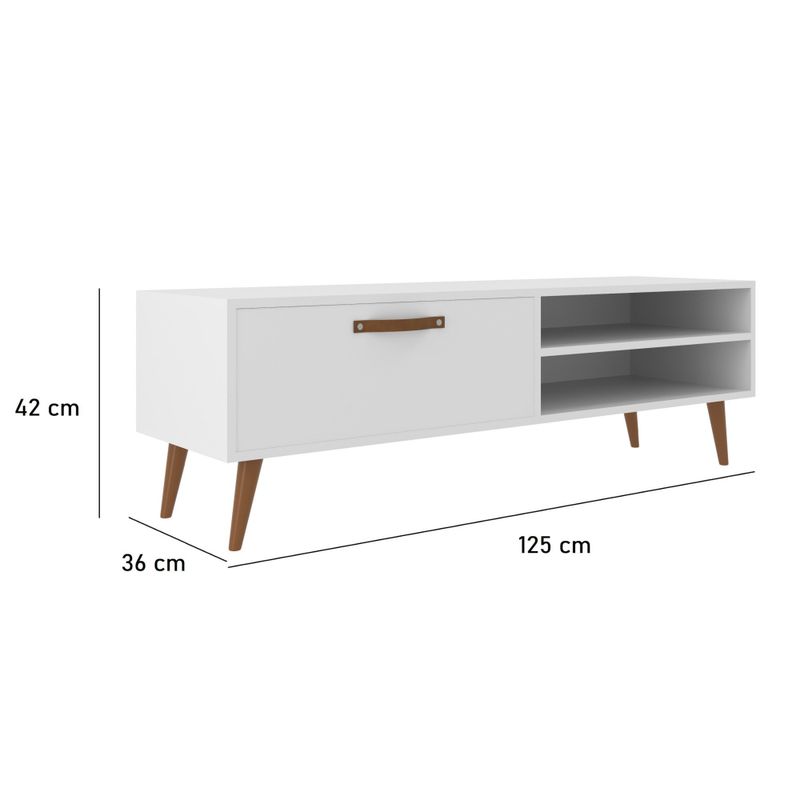 Rack de TV até 43 Pol. Ávila Com 1 Porta - Branco