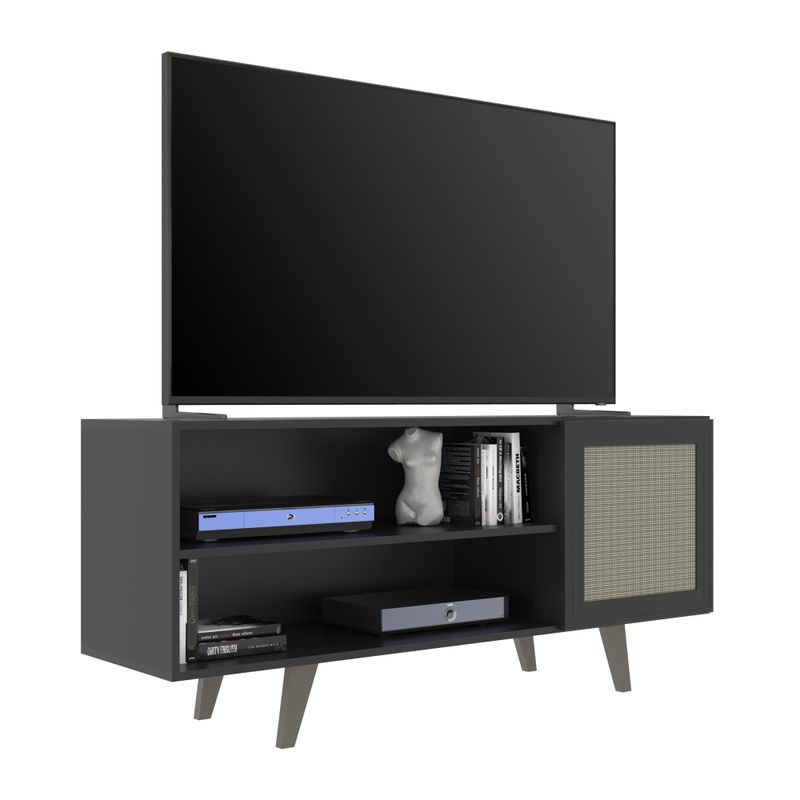 Rack de TV até 65 Pol. Cuenca Com 1 Porta - Preto