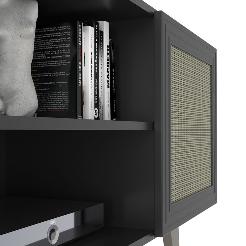 Rack de TV até 65 Pol. Cuenca Com 1 Porta - Preto