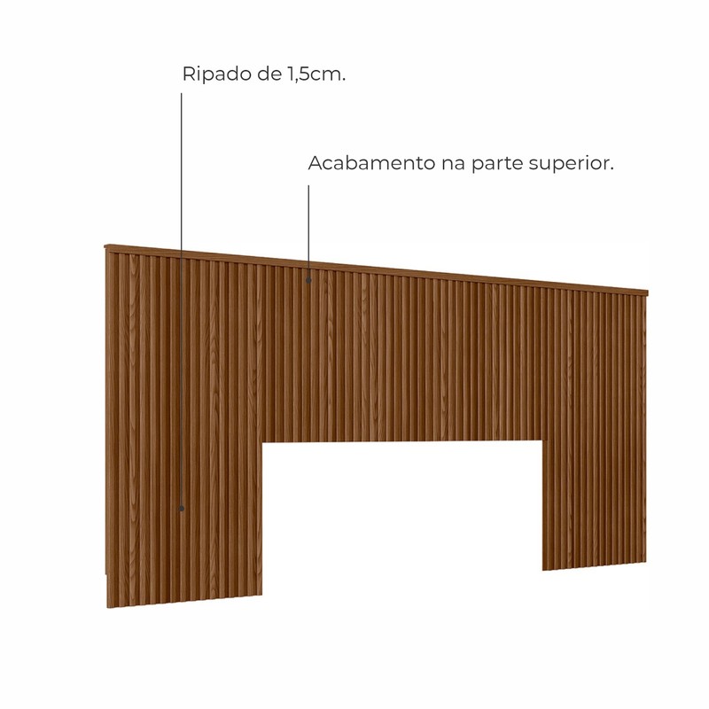 Cabeceira de Casal Ripada Berlim 2,40m - Freijó