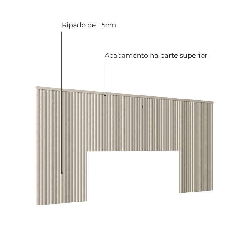 Cabeceira de Casal Ripada Berlim 2,40m - Off White