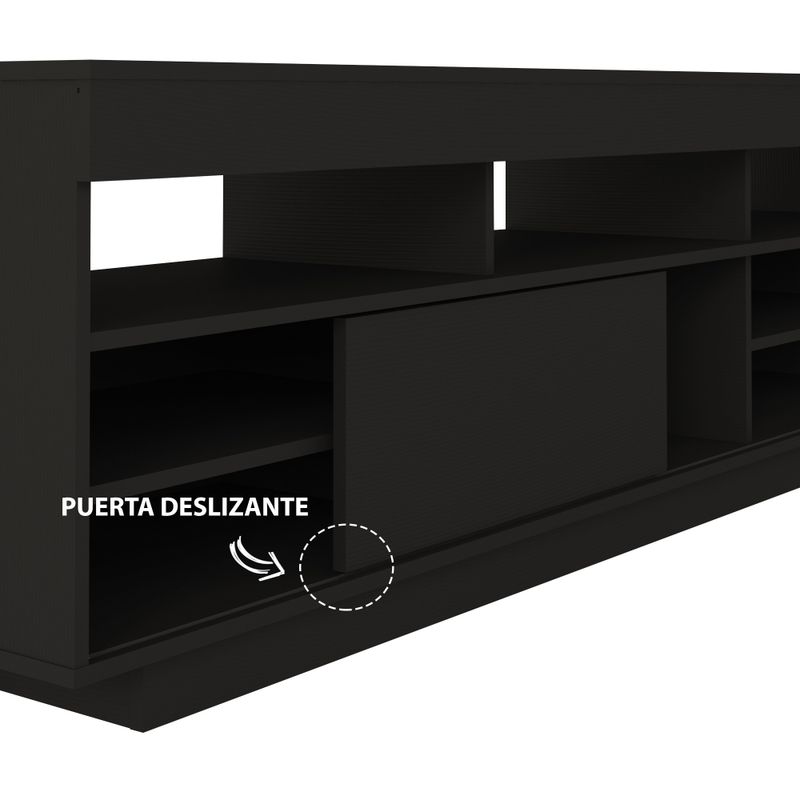 Rack para TV até 75 Polegadas Porta de Correr Treviso Preto