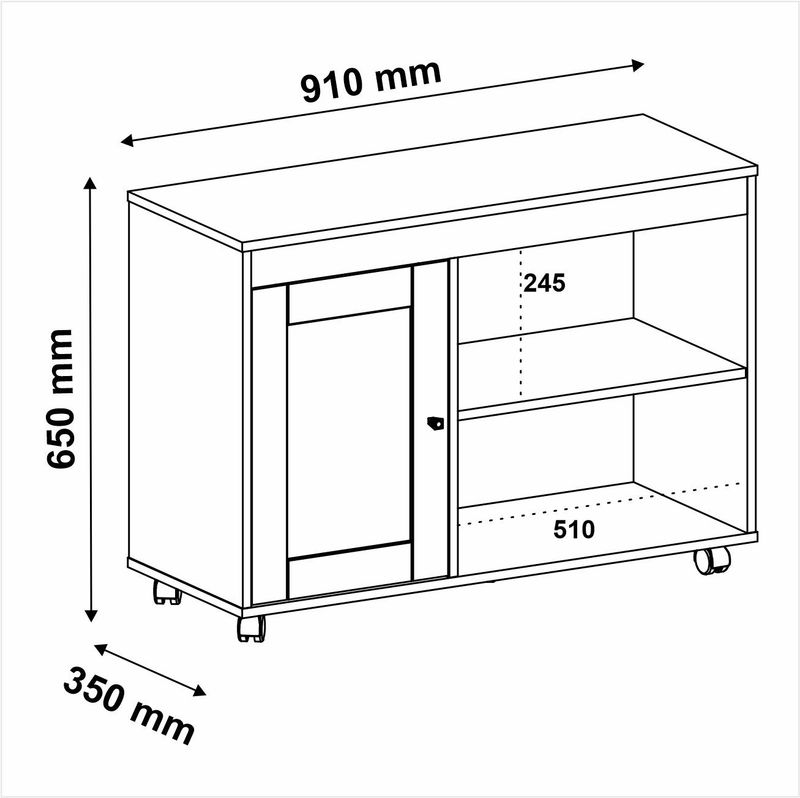 Rack Sala Tv 42 Sampa 2 Nichos Porta e Prateleiras Cinamomo/Off White