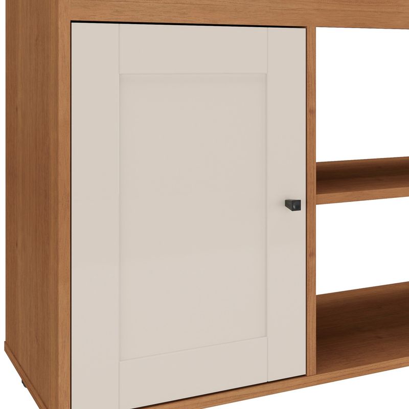 Rack Sala Tv 42 Sampa 2 Nichos Porta e Prateleiras Cinamomo/Off White