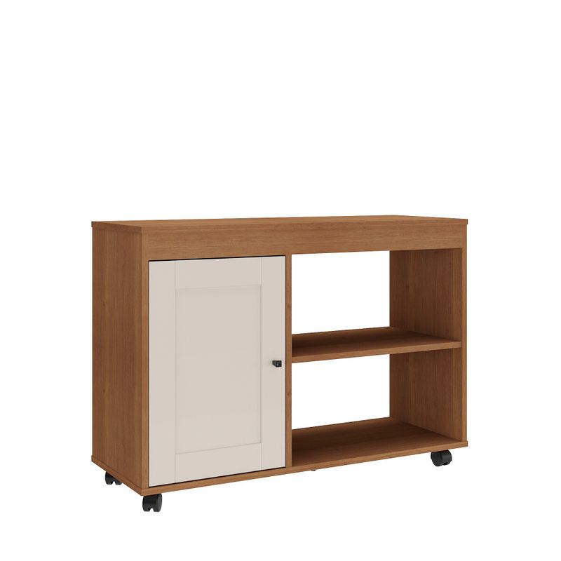 Rack Sala Tv 42 Sampa 2 Nichos Porta e Prateleiras Cinamomo/Off White