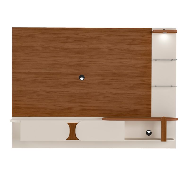 Painel Toronto Para TVs até 72 Pol. Cor Cedro C/off White