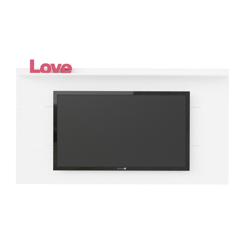 Painel para TV Até 60 Polegadas Slim Branco C/ Suporte para TV - Artely