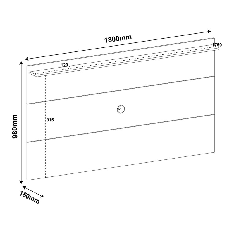 Painel para Tv até 60 Polegadas Slim Carvalho C/ Suporte para Tv - Artely