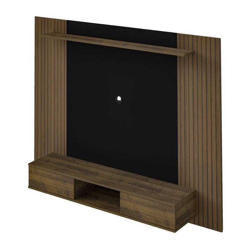 Painel para Tv até 75 Polegadas Nevada 2 Portas Pinho Ripado/preto - Artely Móveis