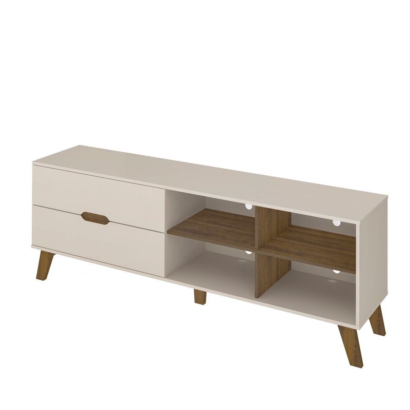 Rack Verona Aparador Bancada para Tv 75 Off White / Pinho