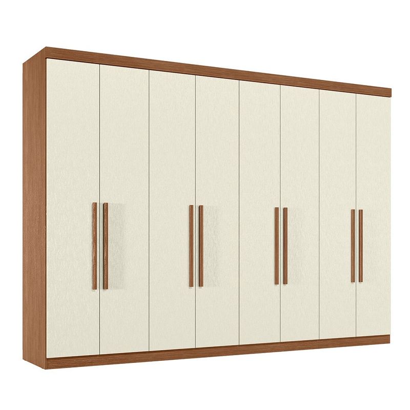 Guarda Roupa Casal 8 Portas 4 Gavetas Master New 8.4 - Jequitiba / Areia