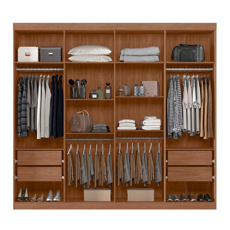 Guarda Roupa Casal 8 Portas 4 Gavetas Master New 8.4 - Jequitiba / Areia