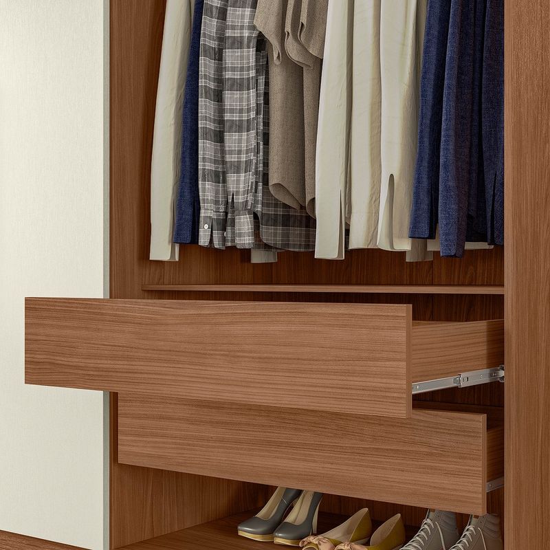 Guarda Roupa Casal 6 Portas 4 Gavetas Imaginare New - Jequitiba / Areia