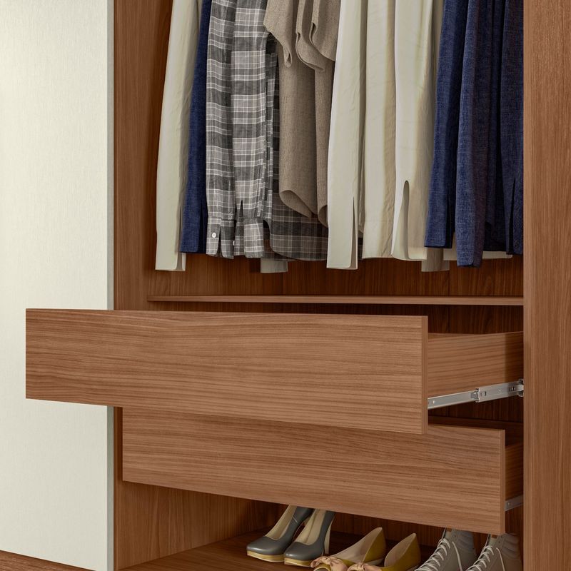 Guarda Roupa Casal 6 Portas 4 Gavetas Imaginare New - Jequitiba / Areia