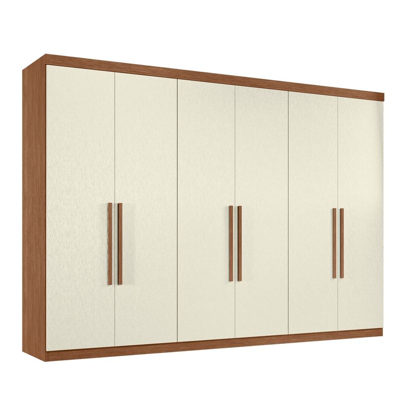 Guarda Roupa Casal 6 Portas 4 Gavetas Imaginare New - Jequitiba / Areia