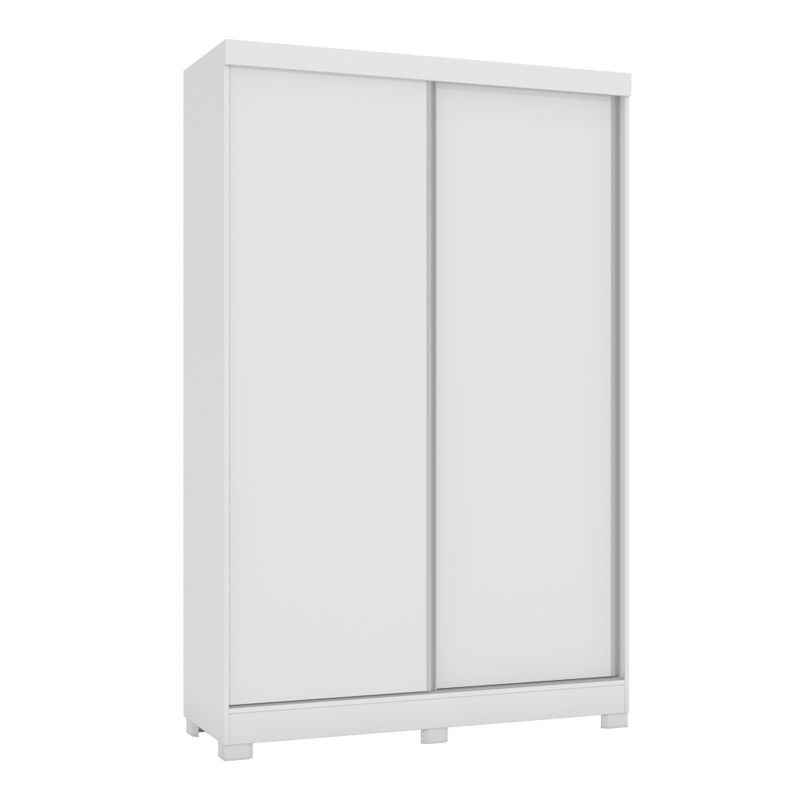 Guarda Roupas de Solteiro 2 portas de correr e 2 gavetas Málaga 143cm - Branco